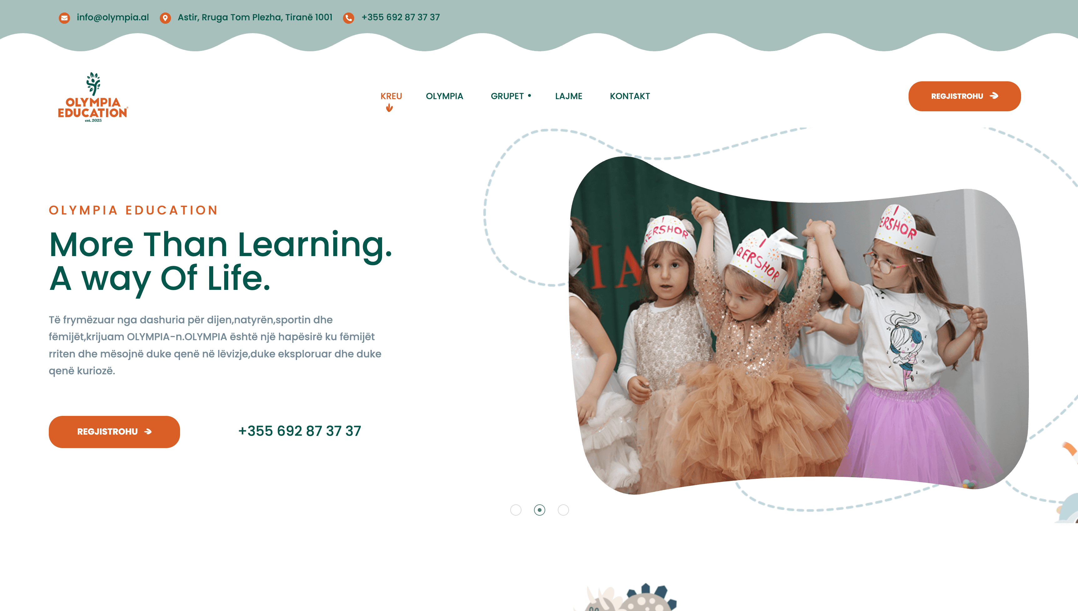 Olympia Education website preview